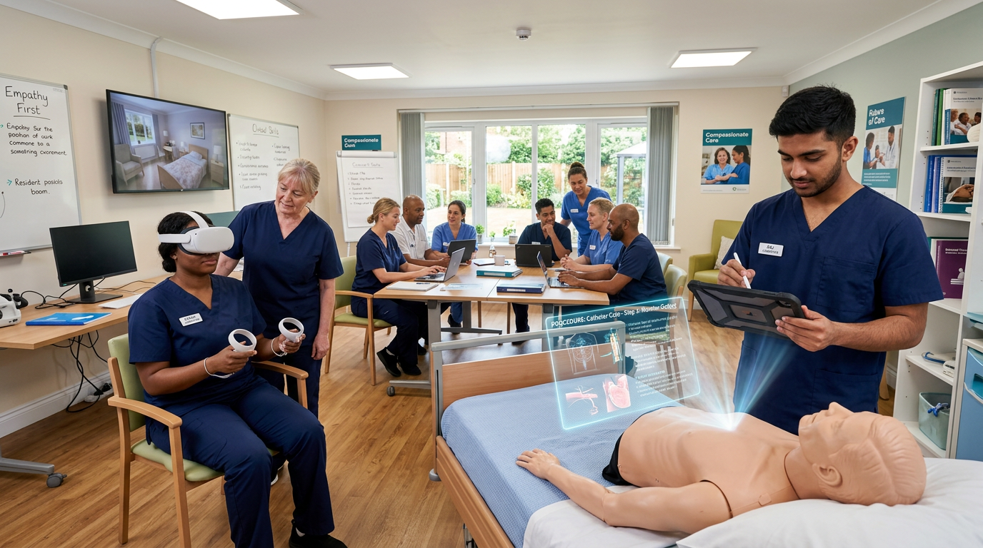 AR and VR in care home training